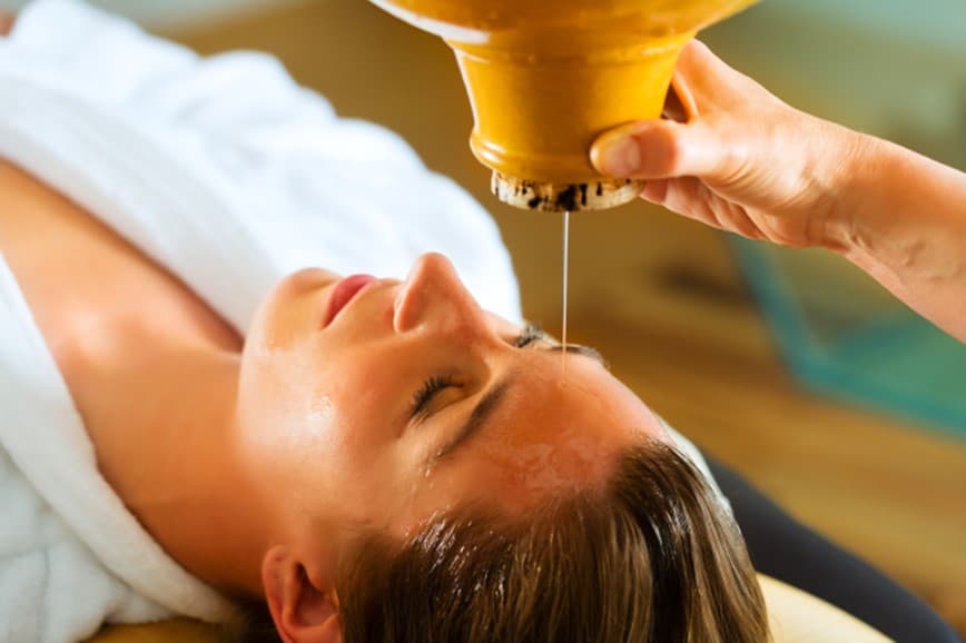 Shirodhara, the forehead oil flow treatment